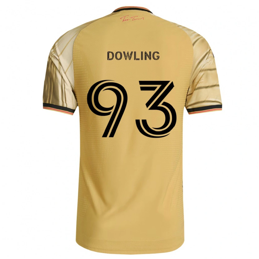 Danxen Kinderen Drew Dowling #93 Bruin Geel Zwart Uitshirt Uittenue 2026/27 T-Shirt