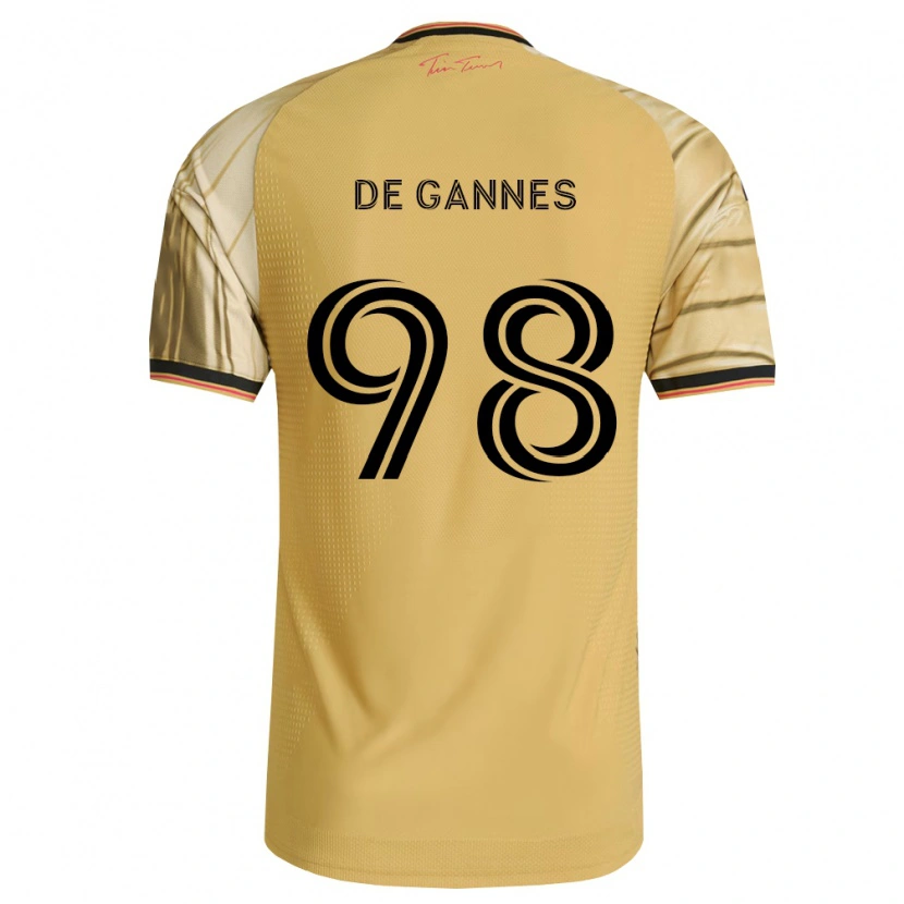 Danxen Kinderen Andrew De Gannes #98 Bruin Geel Zwart Uitshirt Uittenue 2026/27 T-Shirt