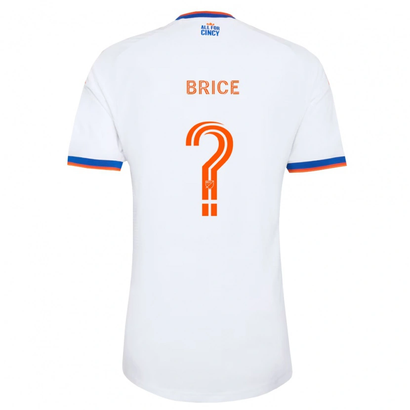 Danxen Kinderen Nolan Brice #0 Wit Marineblauw Oranje Uitshirt Uittenue 2026/27 T-Shirt