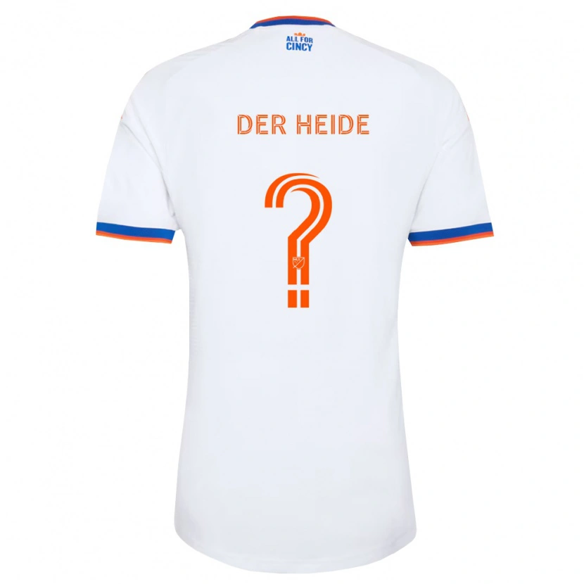 Danxen Kinderen Dimas Van Der Heide #0 Wit Marineblauw Oranje Uitshirt Uittenue 2026/27 T-Shirt
