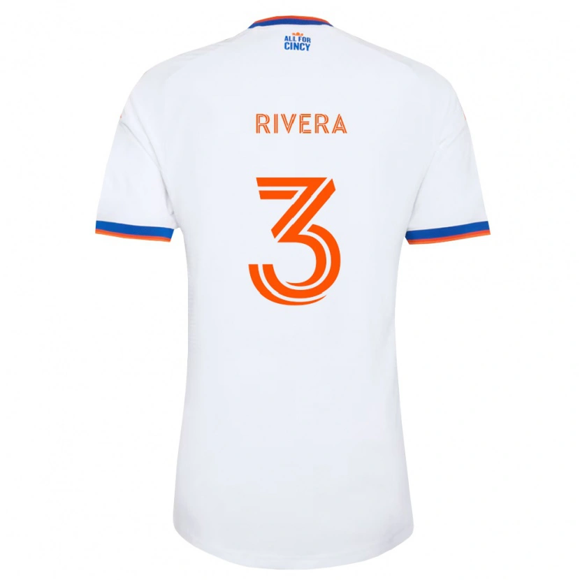 Danxen Kinderen Nicholas Rivera #3 Wit Marineblauw Oranje Uitshirt Uittenue 2026/27 T-Shirt