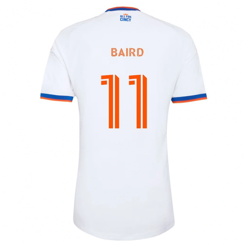 Danxen Kinderen Corey Baird #11 Wit Marineblauw Oranje Uitshirt Uittenue 2026/27 T-Shirt