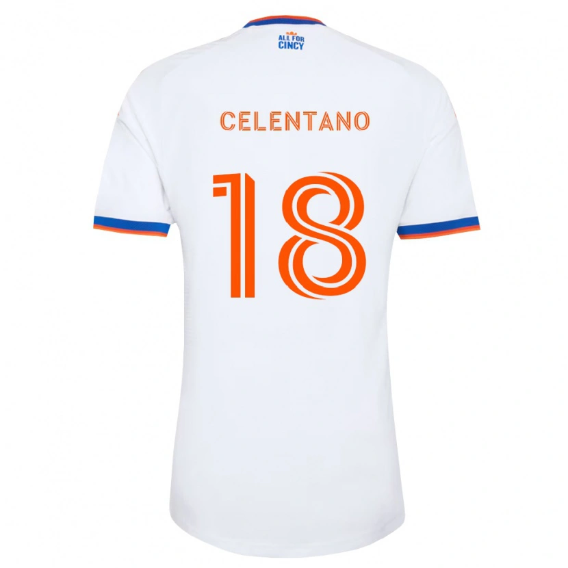 Danxen Kinderen Roman Celentano #18 Wit Marineblauw Oranje Uitshirt Uittenue 2026/27 T-Shirt