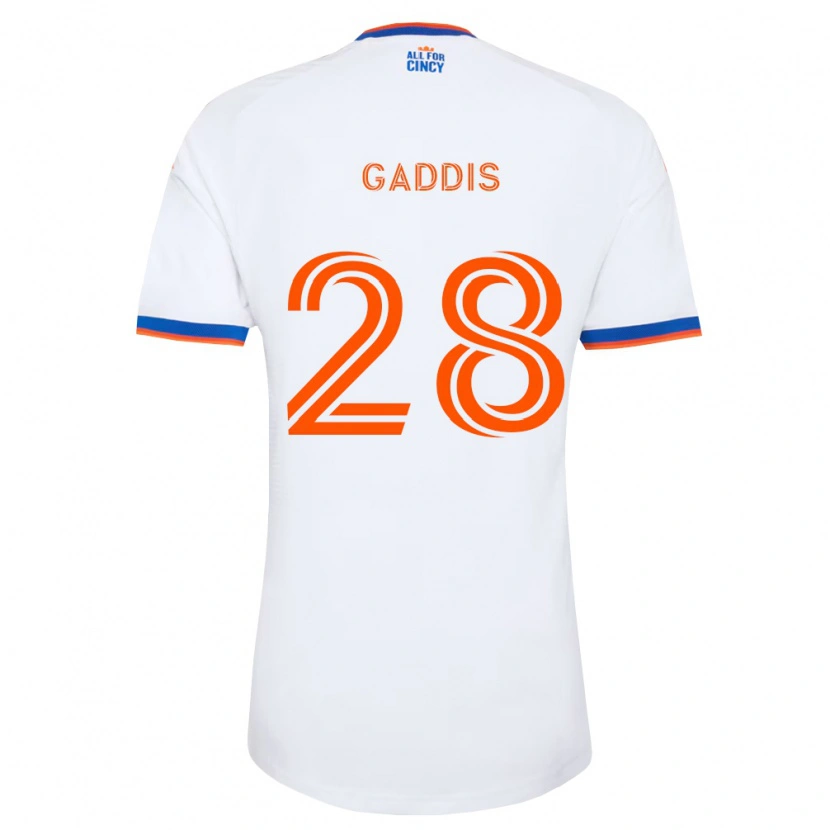 Danxen Kinderen Raymon Gaddis #28 Wit Marineblauw Oranje Uitshirt Uittenue 2026/27 T-Shirt