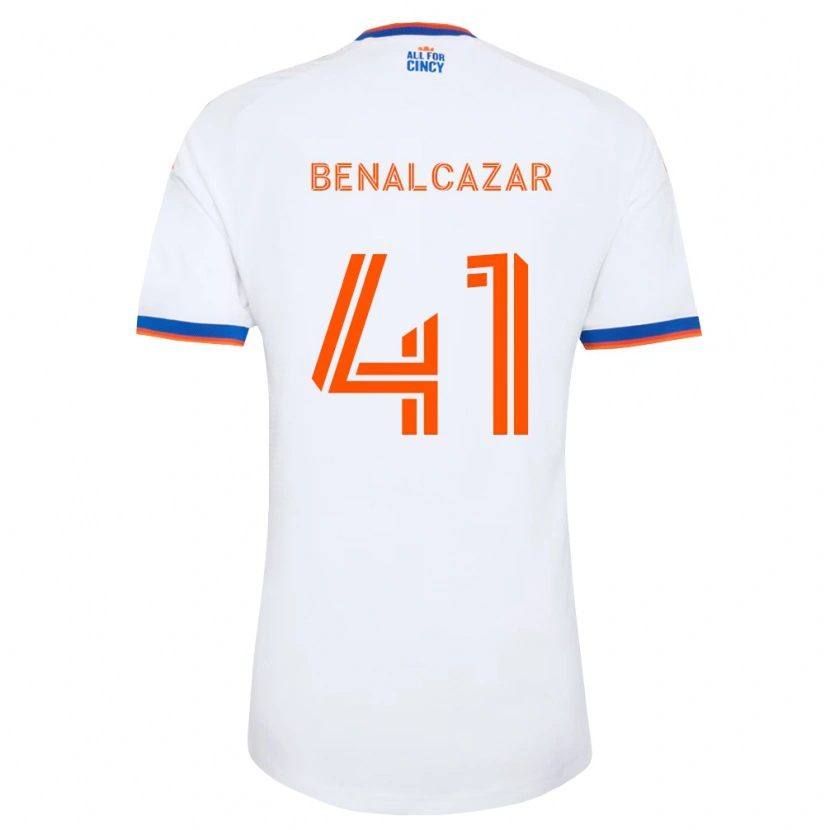 Danxen Kinderen Nico Benalcázar #41 Wit Marineblauw Oranje Uitshirt Uittenue 2026/27 T-Shirt