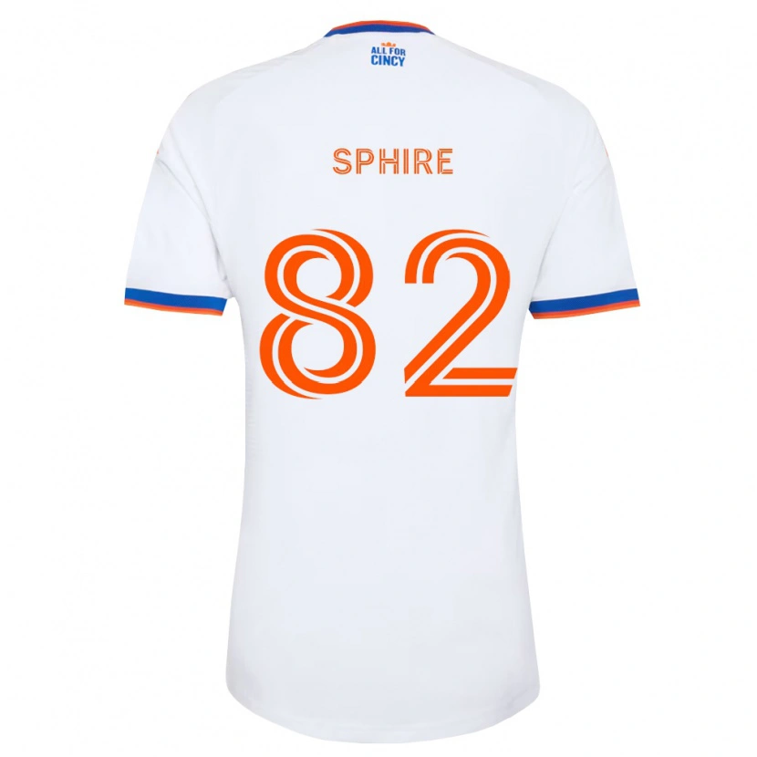 Danxen Kinderen Camden Sphire #82 Wit Marineblauw Oranje Uitshirt Uittenue 2026/27 T-Shirt