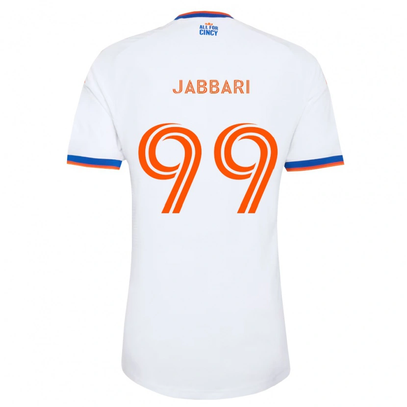 Danxen Kinderen Ayoub Jabbari #99 Wit Marineblauw Oranje Uitshirt Uittenue 2026/27 T-Shirt