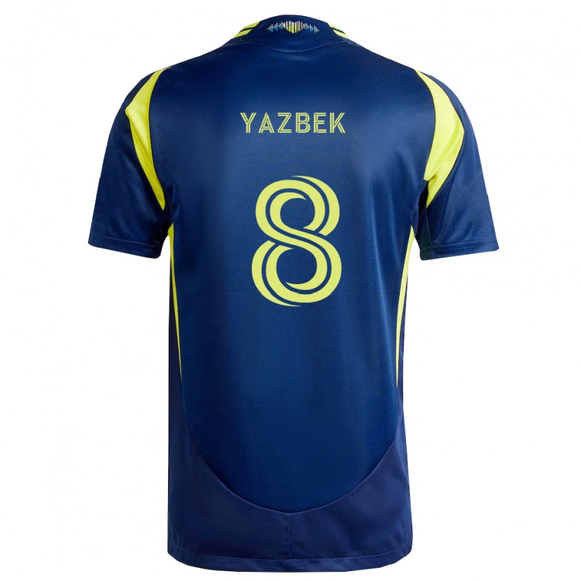 Danxen Kinderen Patrick Yazbek #8 Geel Marineblauw Uitshirt Uittenue 2026/27 T-Shirt