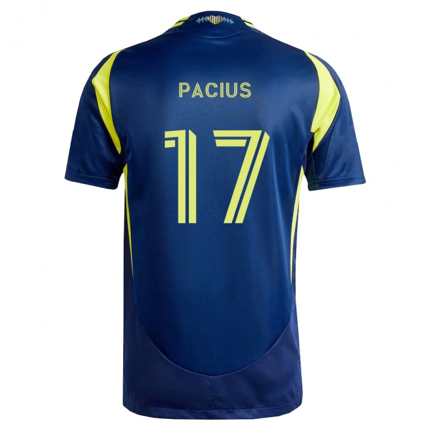 Danxen Kinderen Woobens Pacius #17 Geel Marineblauw Uitshirt Uittenue 2026/27 T-Shirt