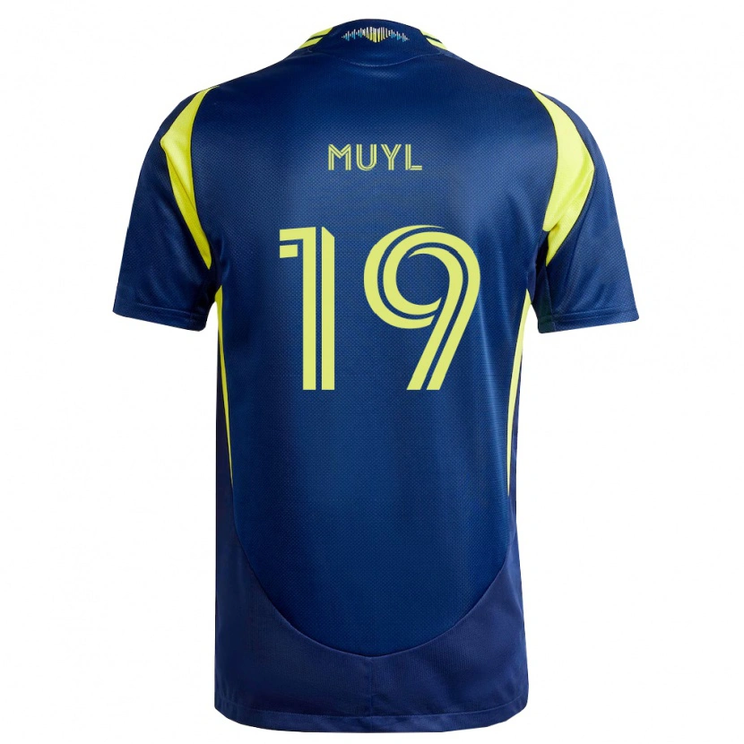 Danxen Kinderen Alex Muyl #19 Geel Marineblauw Uitshirt Uittenue 2026/27 T-Shirt