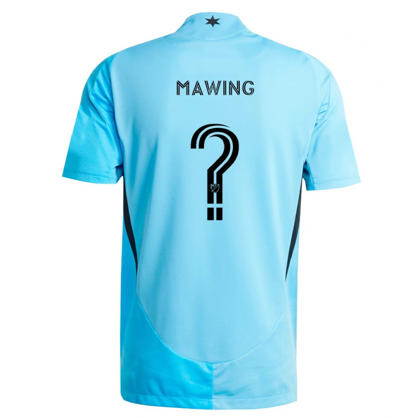 Danxen Kinderen Dominic Mawing #0 Lichtblauw Zwart Uitshirt Uittenue 2026/27 T-Shirt