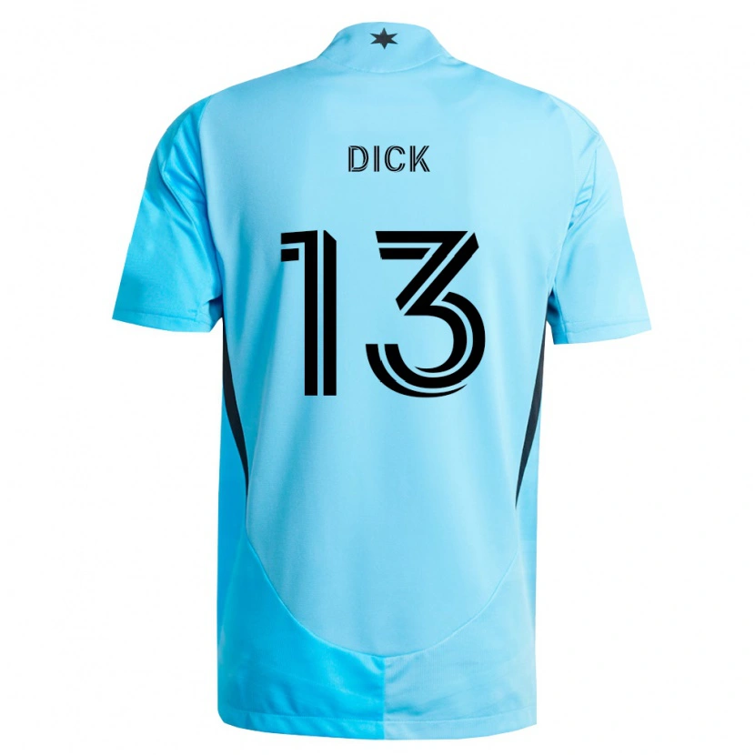 Danxen Kinderen Eric Dick #13 Lichtblauw Zwart Uitshirt Uittenue 2026/27 T-Shirt