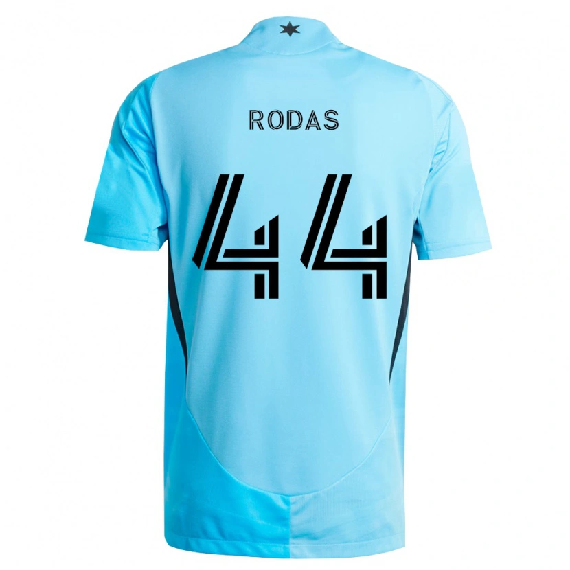 Danxen Kinderen Geremy Rodas #44 Lichtblauw Zwart Uitshirt Uittenue 2026/27 T-Shirt