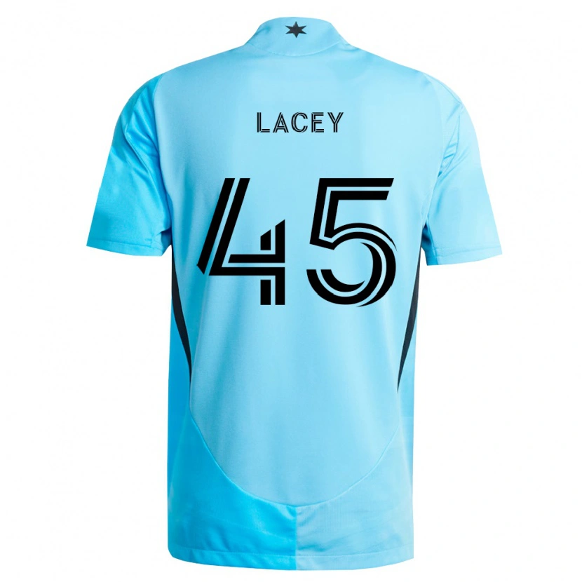 Danxen Kinderen Kameron Lacey #45 Lichtblauw Zwart Uitshirt Uittenue 2026/27 T-Shirt