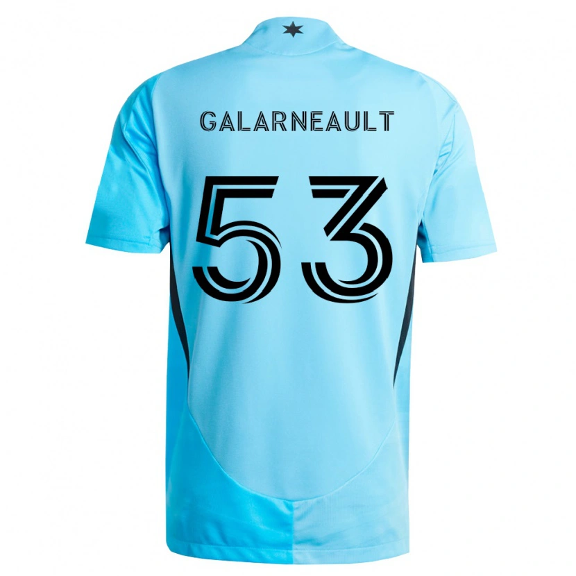 Danxen Kinderen Benjamin Galarneault #53 Lichtblauw Zwart Uitshirt Uittenue 2026/27 T-Shirt