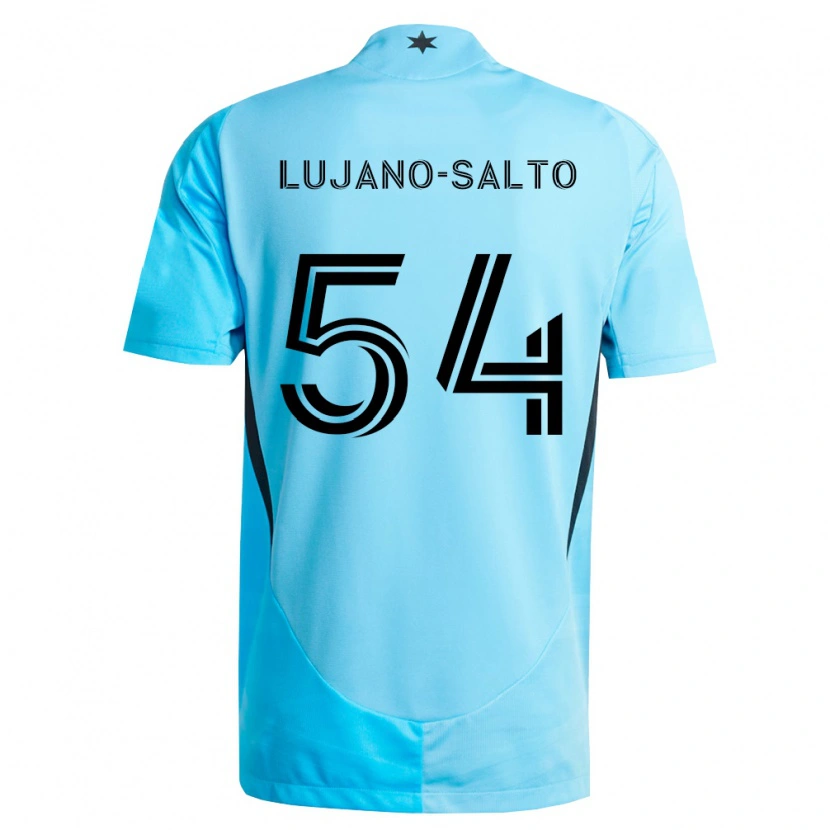 Danxen Kinderen Ramon Lujano-Salto #54 Lichtblauw Zwart Uitshirt Uittenue 2026/27 T-Shirt