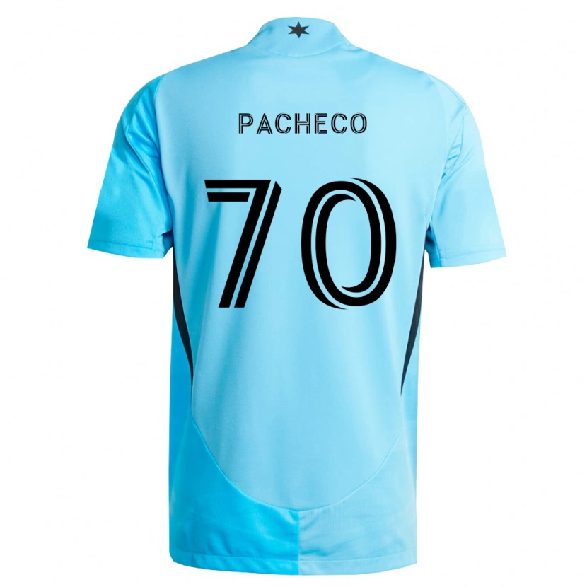 Danxen Kinderen Diogo Pacheco #70 Lichtblauw Zwart Uitshirt Uittenue 2026/27 T-Shirt