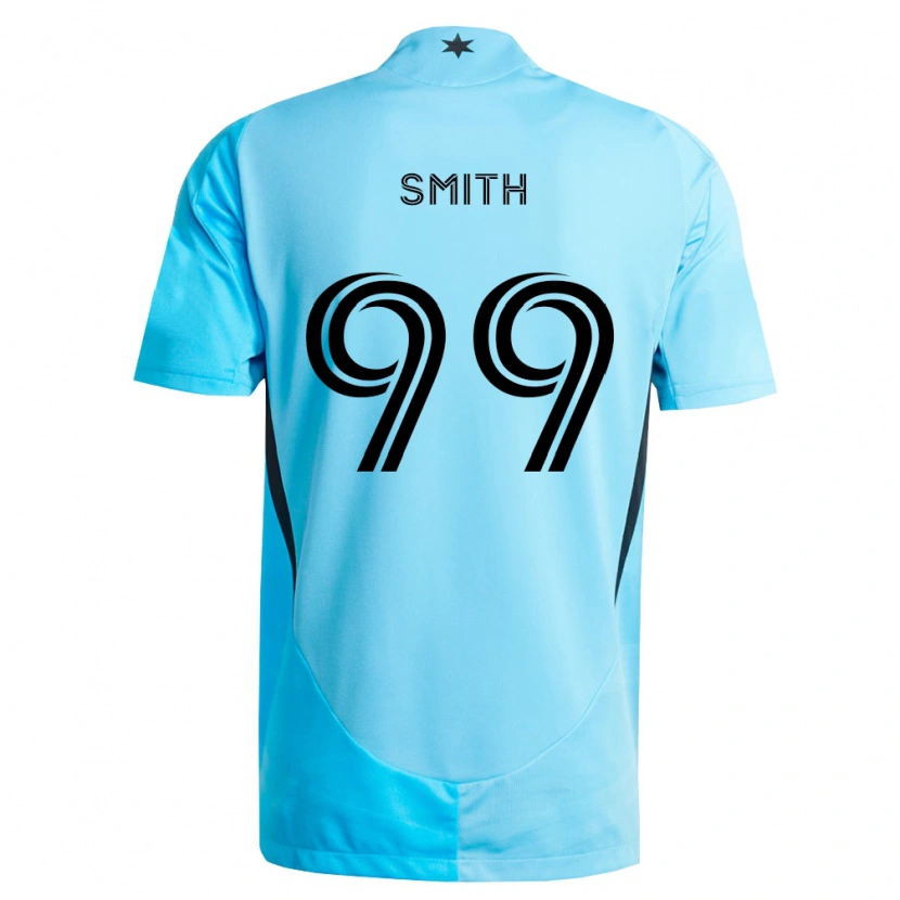 Danxen Kinderen Jordan Adebayo-Smith #99 Lichtblauw Zwart Uitshirt Uittenue 2026/27 T-Shirt