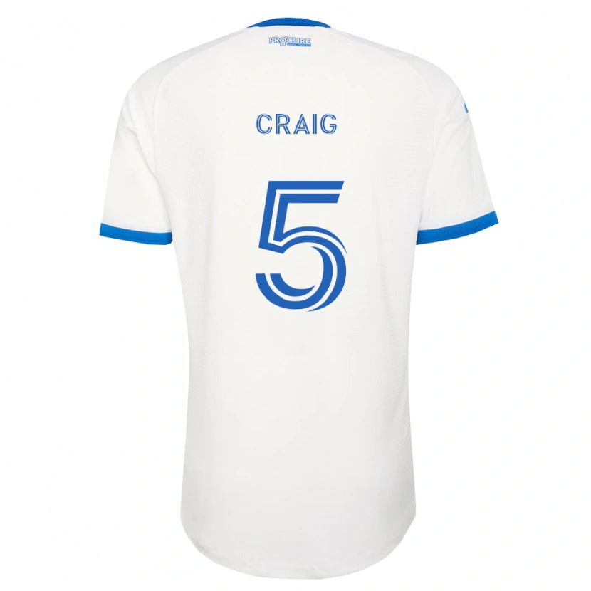 Danxen Kinderen Brandan Craig #5 Hemelsblauw Wit Uitshirt Uittenue 2026/27 T-Shirt