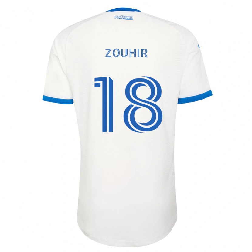 Danxen Kinderen Rida Zouhir #18 Hemelsblauw Wit Uitshirt Uittenue 2026/27 T-Shirt