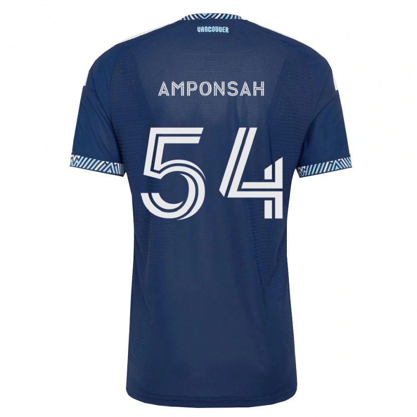 Danxen Kinderen Prince Amponsah #54 Diep Blauw Wit Uitshirt Uittenue 2026/27 T-Shirt