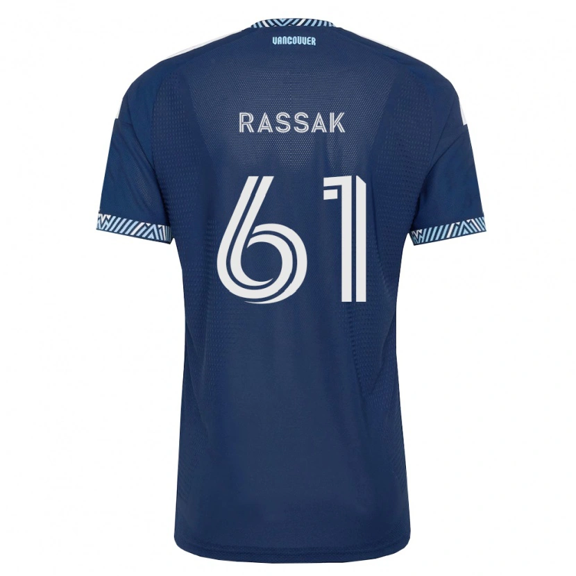 Danxen Kinderen Carson Rassak #61 Diep Blauw Wit Uitshirt Uittenue 2026/27 T-Shirt
