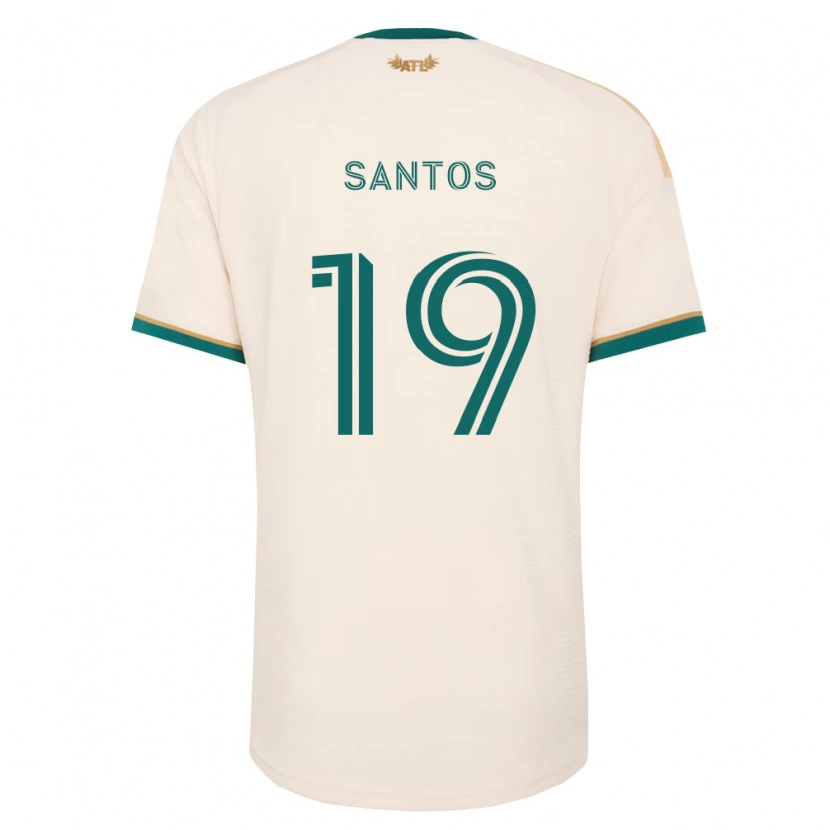 Danxen Kinderen Sergio Santos #19 Champagne Groen Uitshirt Uittenue 2026/27 T-Shirt