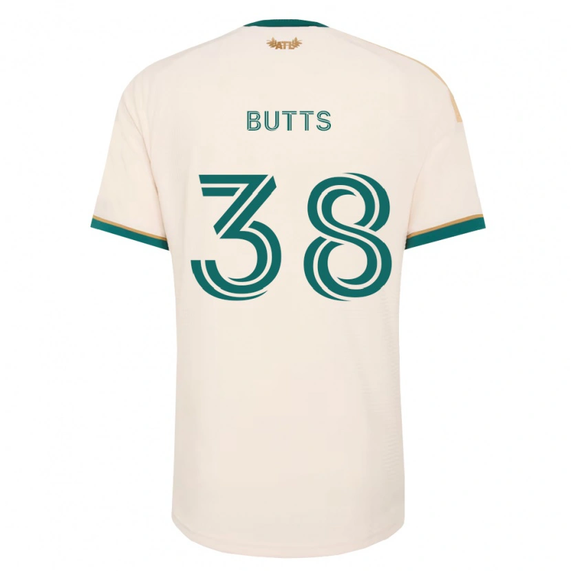 Danxen Kinderen Liam Butts #38 Champagne Groen Uitshirt Uittenue 2026/27 T-Shirt