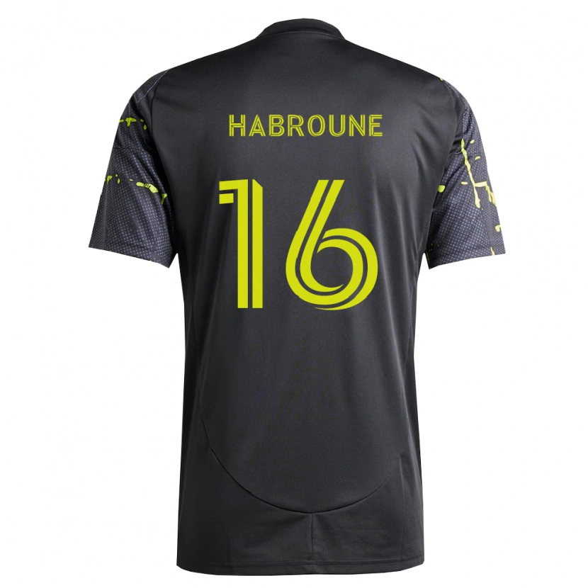 Danxen Kinderen Taha Habroune #16 Fluorescerend Geel Zwart Uitshirt Uittenue 2026/27 T-Shirt