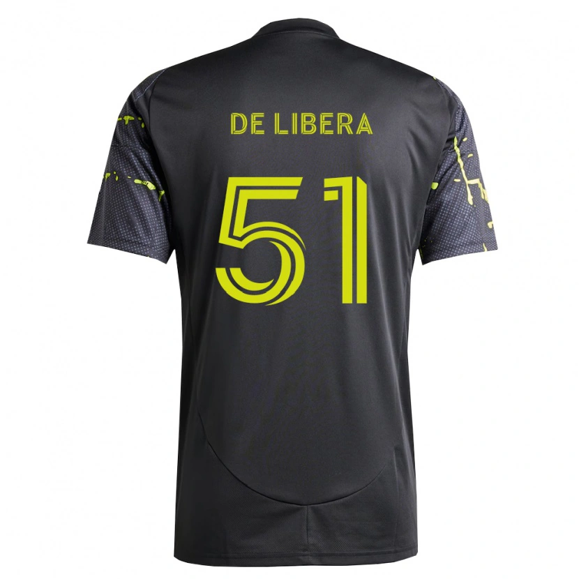 Danxen Kinderen Giorgio De Libera #51 Fluorescerend Geel Zwart Uitshirt Uittenue 2026/27 T-Shirt