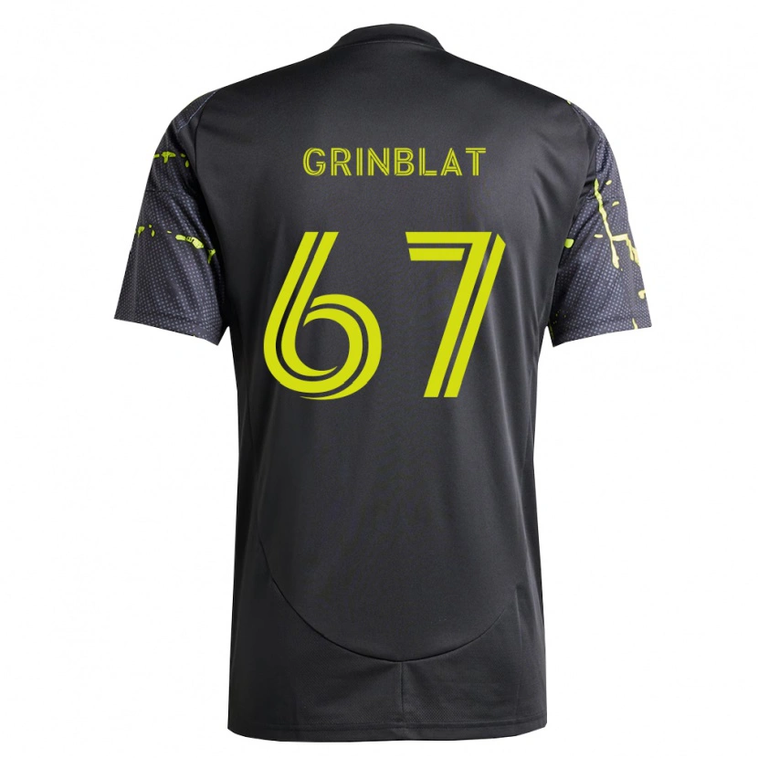 Danxen Kinderen Artem Grinblat #67 Fluorescerend Geel Zwart Uitshirt Uittenue 2026/27 T-Shirt