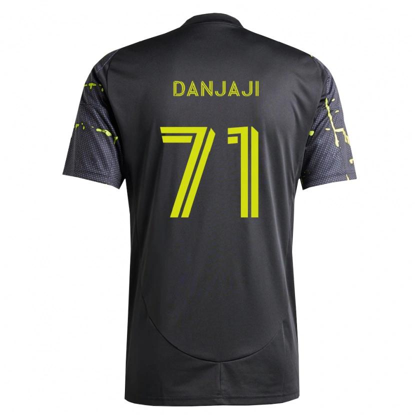 Danxen Kinderen Jamil Danjaji #71 Fluorescerend Geel Zwart Uitshirt Uittenue 2026/27 T-Shirt