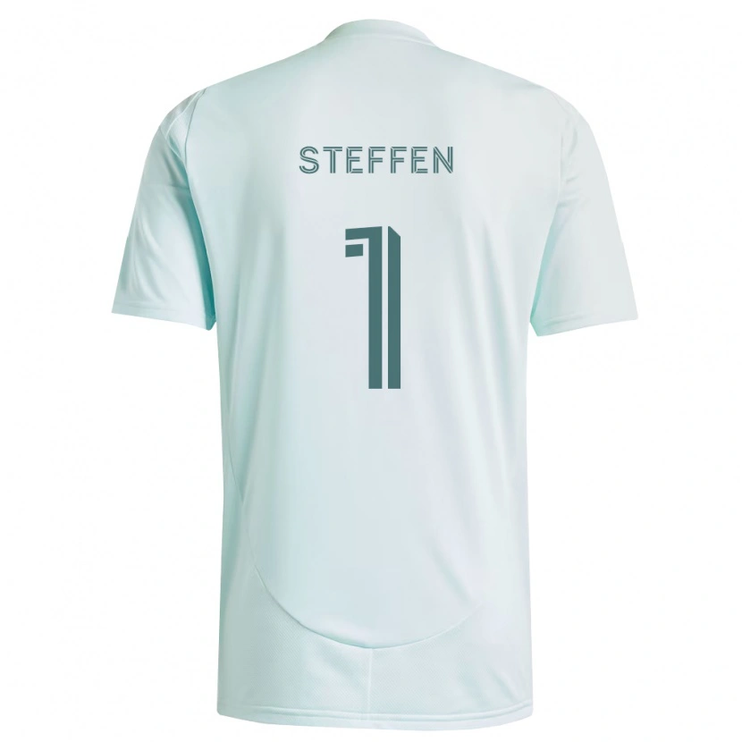 Danxen Kinderen Zack Steffen #1 Wit Lichtgroen Uitshirt Uittenue 2026/27 T-Shirt
