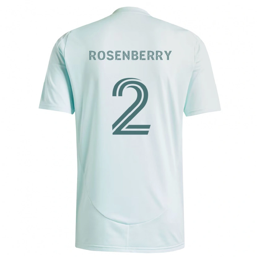 Danxen Kinderen Keegan Rosenberry #2 Wit Lichtgroen Uitshirt Uittenue 2026/27 T-Shirt