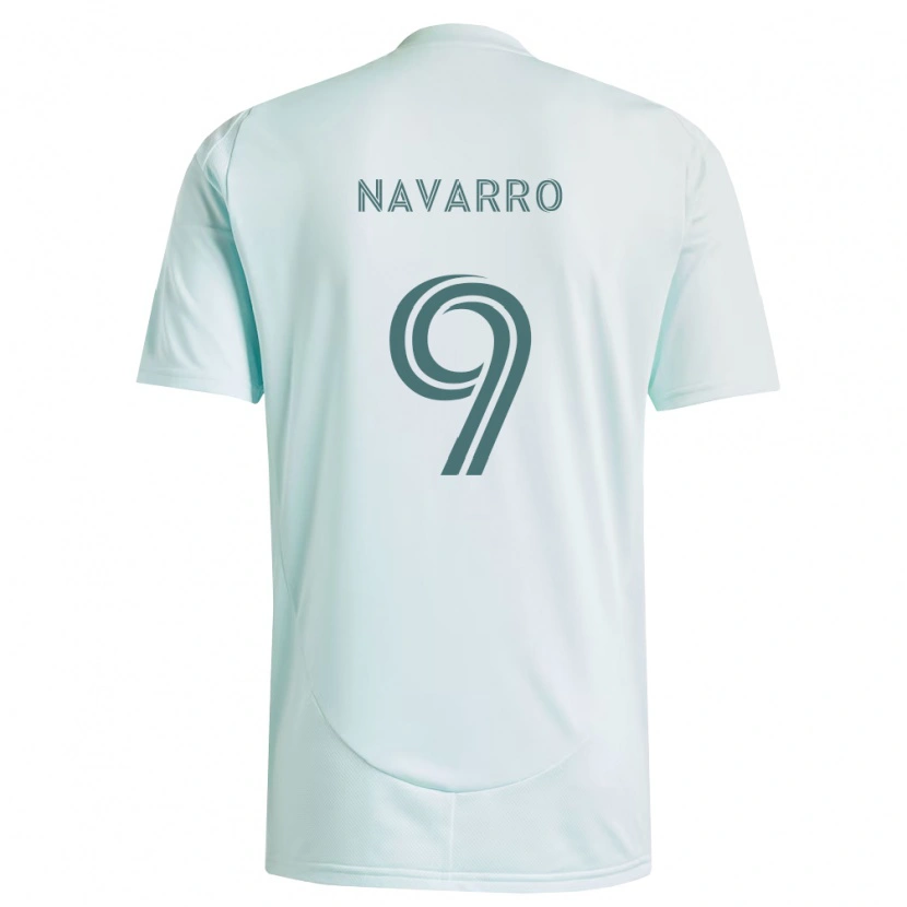 Danxen Kinderen Rafael Navarro #9 Wit Lichtgroen Uitshirt Uittenue 2026/27 T-Shirt