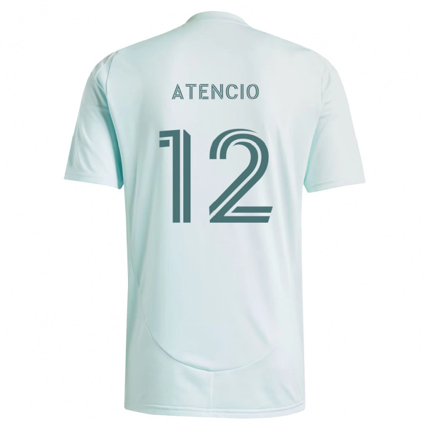 Danxen Kinderen Josh Atencio #12 Wit Lichtgroen Uitshirt Uittenue 2026/27 T-Shirt
