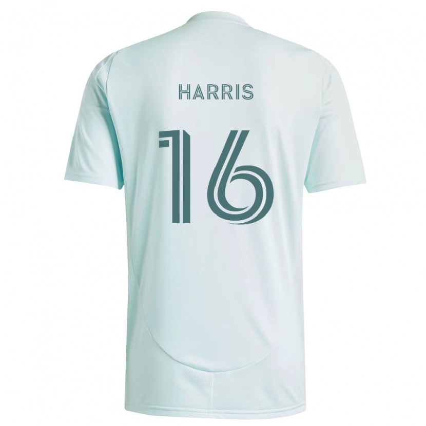 Danxen Kinderen Alex Harris #16 Wit Lichtgroen Uitshirt Uittenue 2026/27 T-Shirt