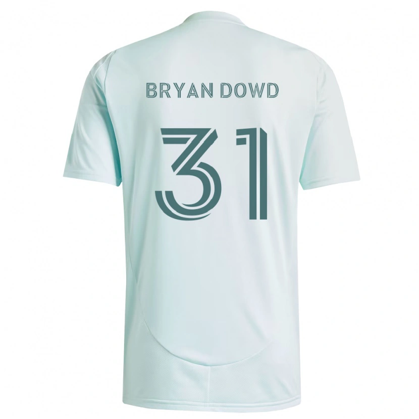 Danxen Kinderen Bryan Dowd #31 Wit Lichtgroen Uitshirt Uittenue 2026/27 T-Shirt