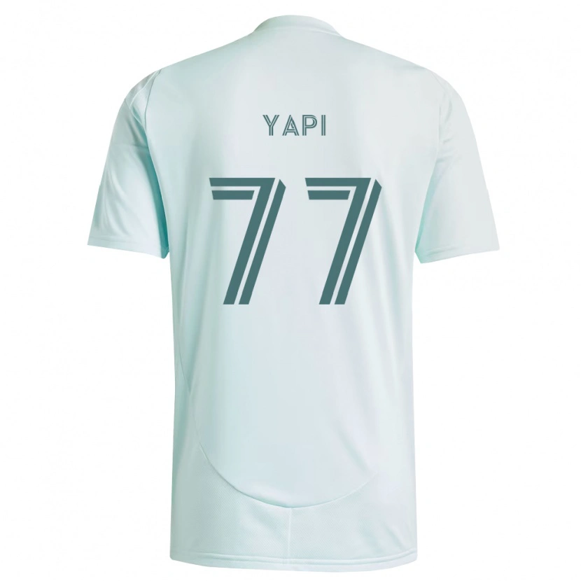 Danxen Kinderen Darren Yapi #77 Wit Lichtgroen Uitshirt Uittenue 2026/27 T-Shirt