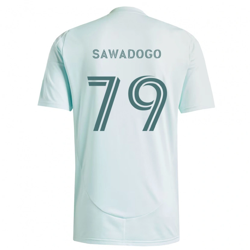 Danxen Kinderen Kamal Sawadogo #79 Wit Lichtgroen Uitshirt Uittenue 2026/27 T-Shirt
