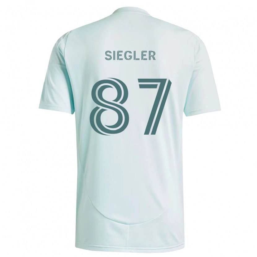 Danxen Kinderen Sebastian Siegler #87 Wit Lichtgroen Uitshirt Uittenue 2026/27 T-Shirt