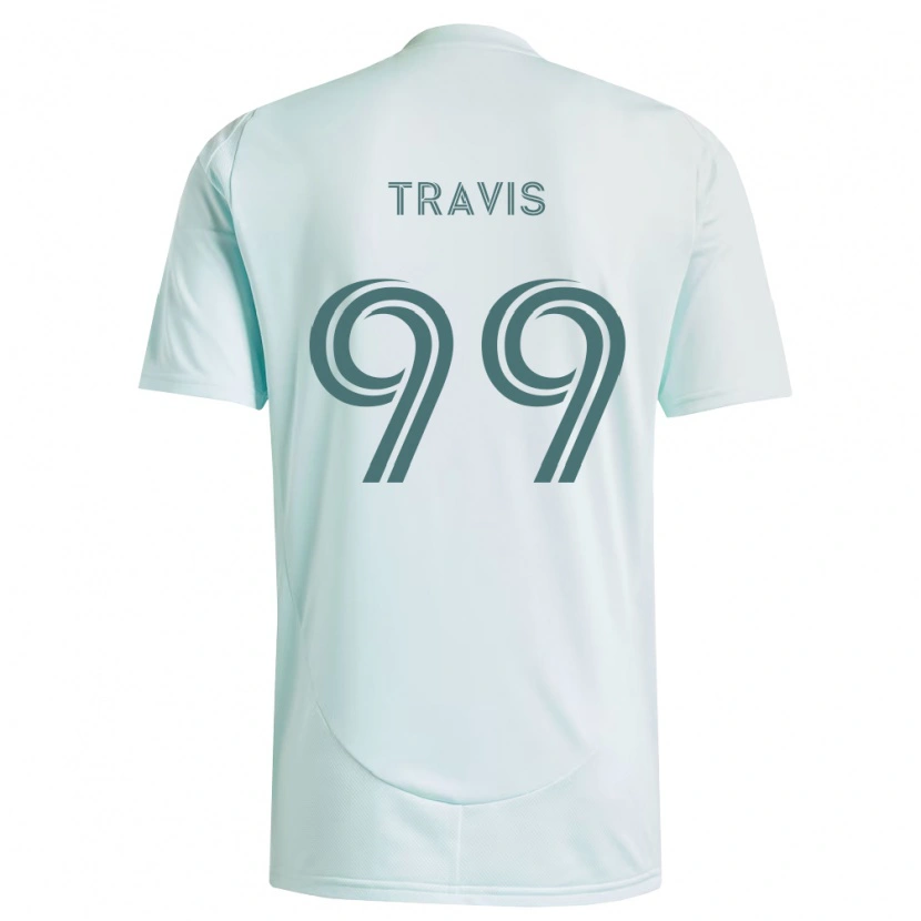 Danxen Kinderen Jackson Travis #99 Wit Lichtgroen Uitshirt Uittenue 2026/27 T-Shirt