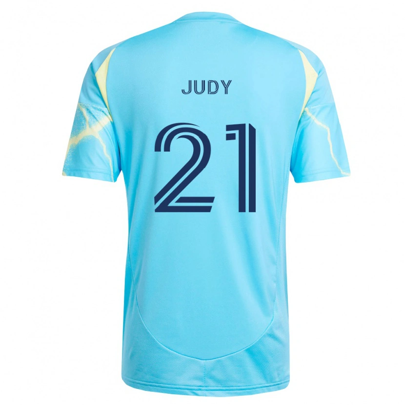 Danxen Kinderen Abram Judy #21 Lichtblauw Zwart Lichtgeel Uitshirt Uittenue 2026/27 T-Shirt