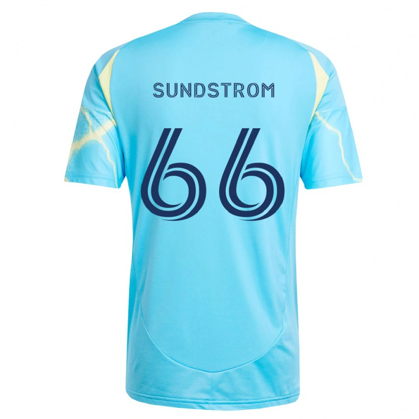 Danxen Kinderen Finn Sundstrom #66 Lichtblauw Zwart Lichtgeel Uitshirt Uittenue 2026/27 T-Shirt