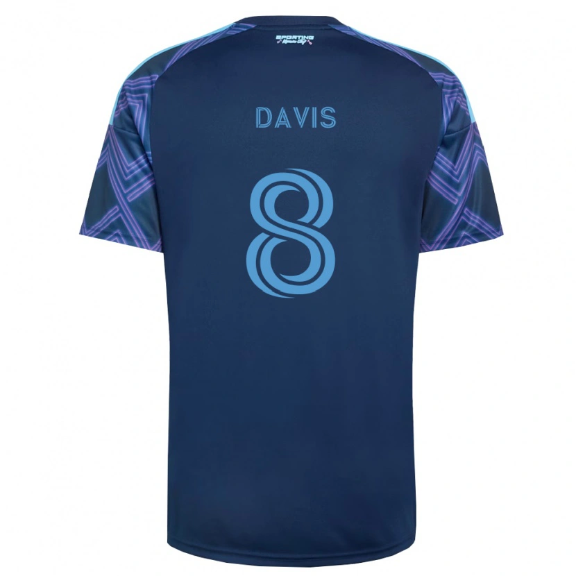 Danxen Kinderen Jake Davis #8 Koninklijk Blauw Paars Uitshirt Uittenue 2026/27 T-Shirt