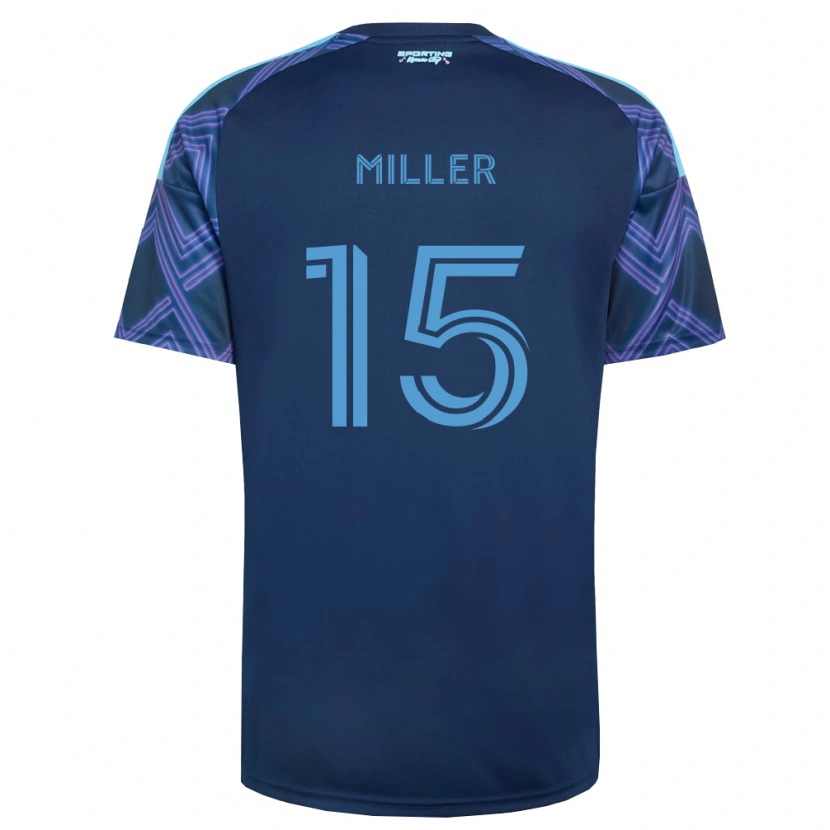 Danxen Kinderen Jansen Miller #15 Koninklijk Blauw Paars Uitshirt Uittenue 2026/27 T-Shirt