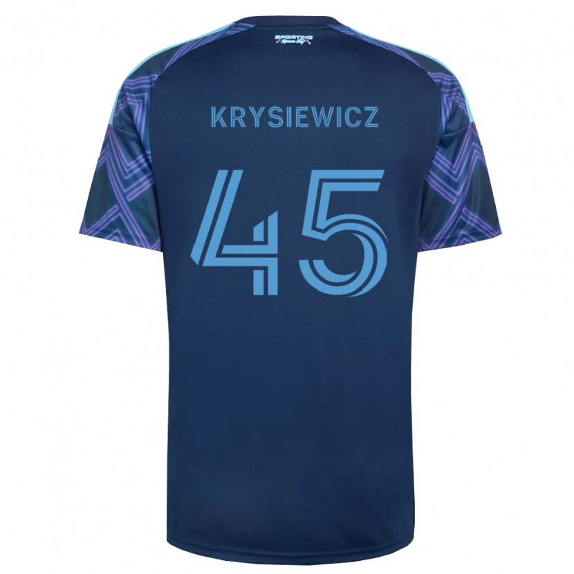 Danxen Kinderen Brady Krysiewicz #45 Koninklijk Blauw Paars Uitshirt Uittenue 2026/27 T-Shirt