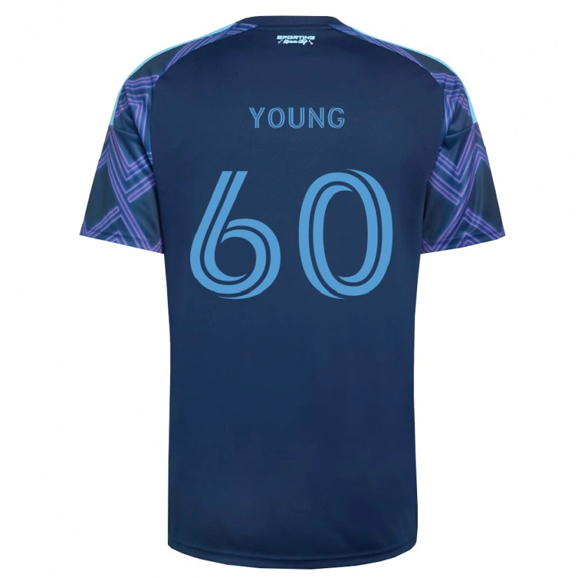 Danxen Kinderen Nate Young #60 Koninklijk Blauw Paars Uitshirt Uittenue 2026/27 T-Shirt