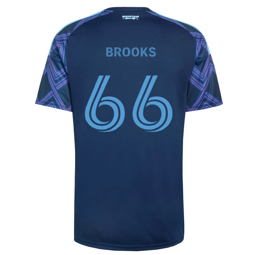 Danxen Kinderen Edson Brooks #66 Koninklijk Blauw Paars Uitshirt Uittenue 2026/27 T-Shirt