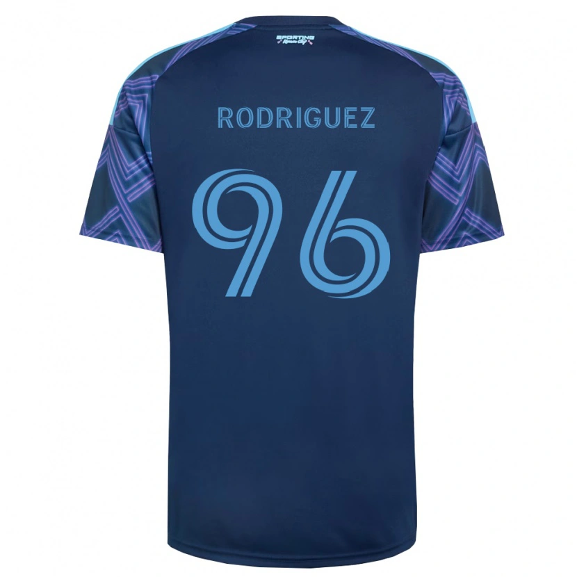 Danxen Kinderen Missael Rodríguez #96 Koninklijk Blauw Paars Uitshirt Uittenue 2026/27 T-Shirt